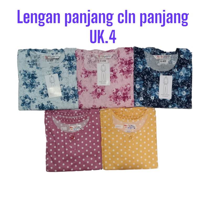 SUNLY ANAK LENGAN PANJANG UK 4 CELANA PANJANG , BAJU TIDUR SUNLY PIYAMA PANJANG ANAK