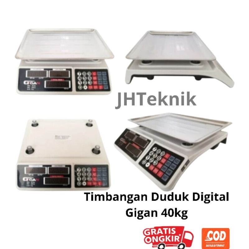 JHTeknik Timbangan Digital 40kg Timbangan Duduk Digital 40kg Timbangan buah sayur GIGAN