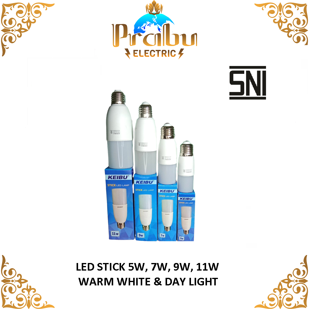 LAMPU LED STICK KEIBU 5 Watt 7 Watt 9 Watt 11 Watt PUTIH/ WARM WHITE