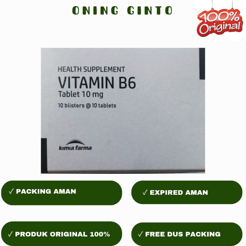 VITAMIN B6 10 MG KIMIA FARMA BOX 100 TABLET