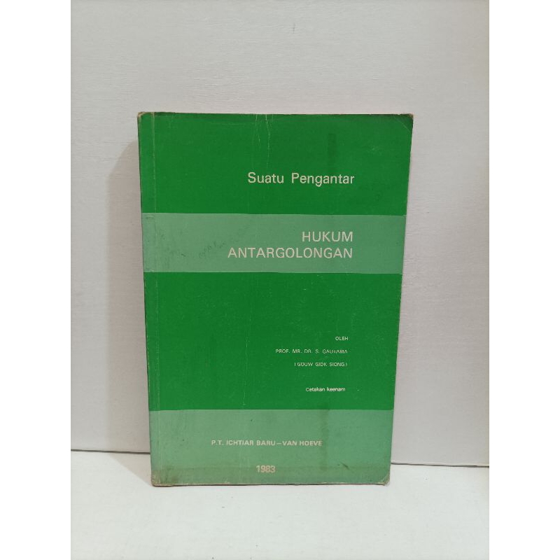 Buku Hukum Antargolongan Suatu Pengantar By S Gautama
