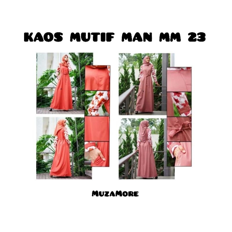 GAMIS MUTIF SANI ORANGE || DUSTY PINK