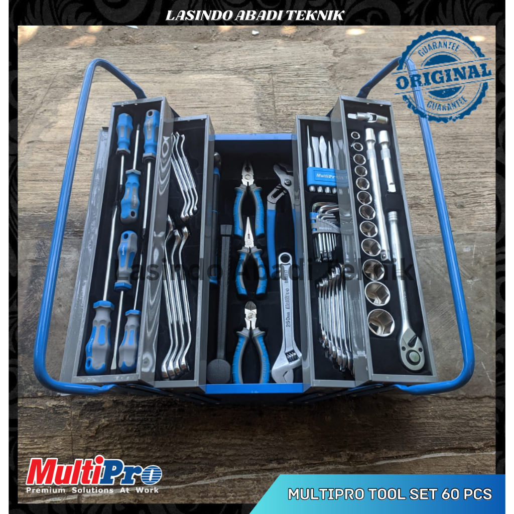 MULTIPRO TOOL SET 60 PCS AUTOMOTIVE KUNCI SET TOOL BOX