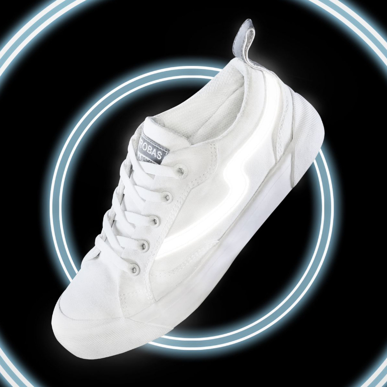 PATROBAS Glare White Original Sepatu Sneakers Casual Reflective Pria Wanita Putih