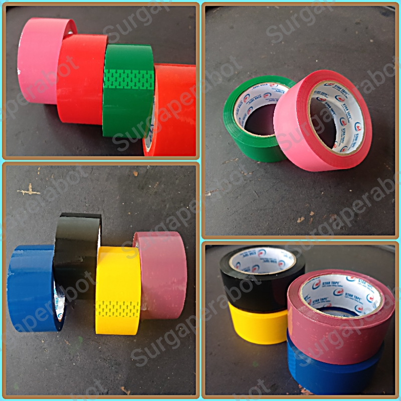 

Lakban Warna Warni 45mm x 90yard / Solasi Color Tape 90y Pink Hijau Orange dll