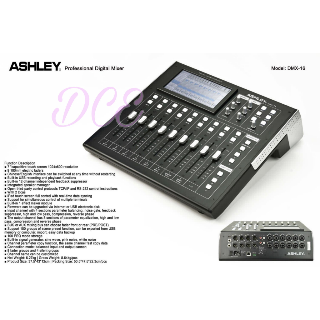 Digital mixer audio ashley dmx16 ashley dmx 16 original
