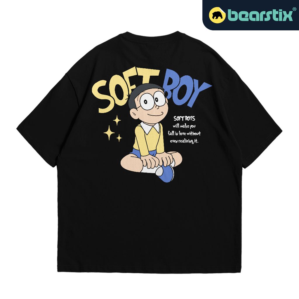 SHINZO - Kaos Oversize Soft Boy - Tshirt Nobita - Baju Doraemon - Kaos Cartoon Streetwear
