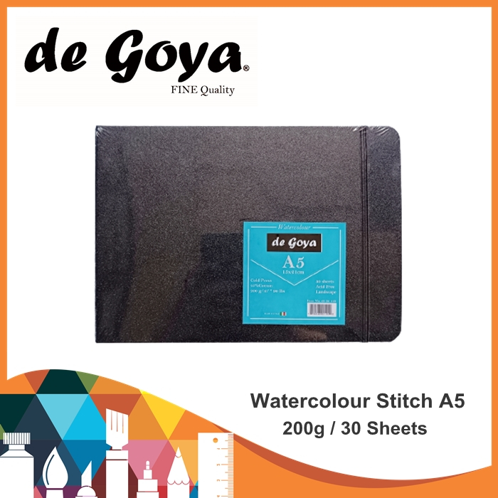 

De Goya Watercolour Stitch A5 200gsm / Watercolour Book / Buku Sketsa / Buku Gambar