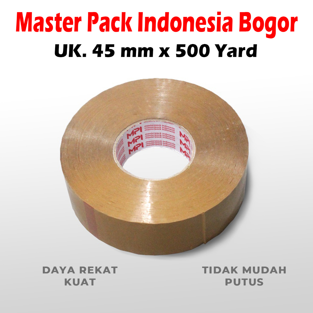 

Lakban Coklat JUMBO MPI 45 mm x 500 yard / Lakban Packing - Master Pack Indonesia Bogor