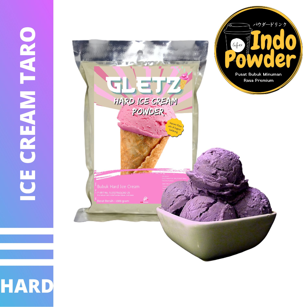 

HARD ICE CREAM TARO 1Kg - Bubuk Es Krim TARO - Bubuk Es Krim - ICE CREAM Powder 1Kg