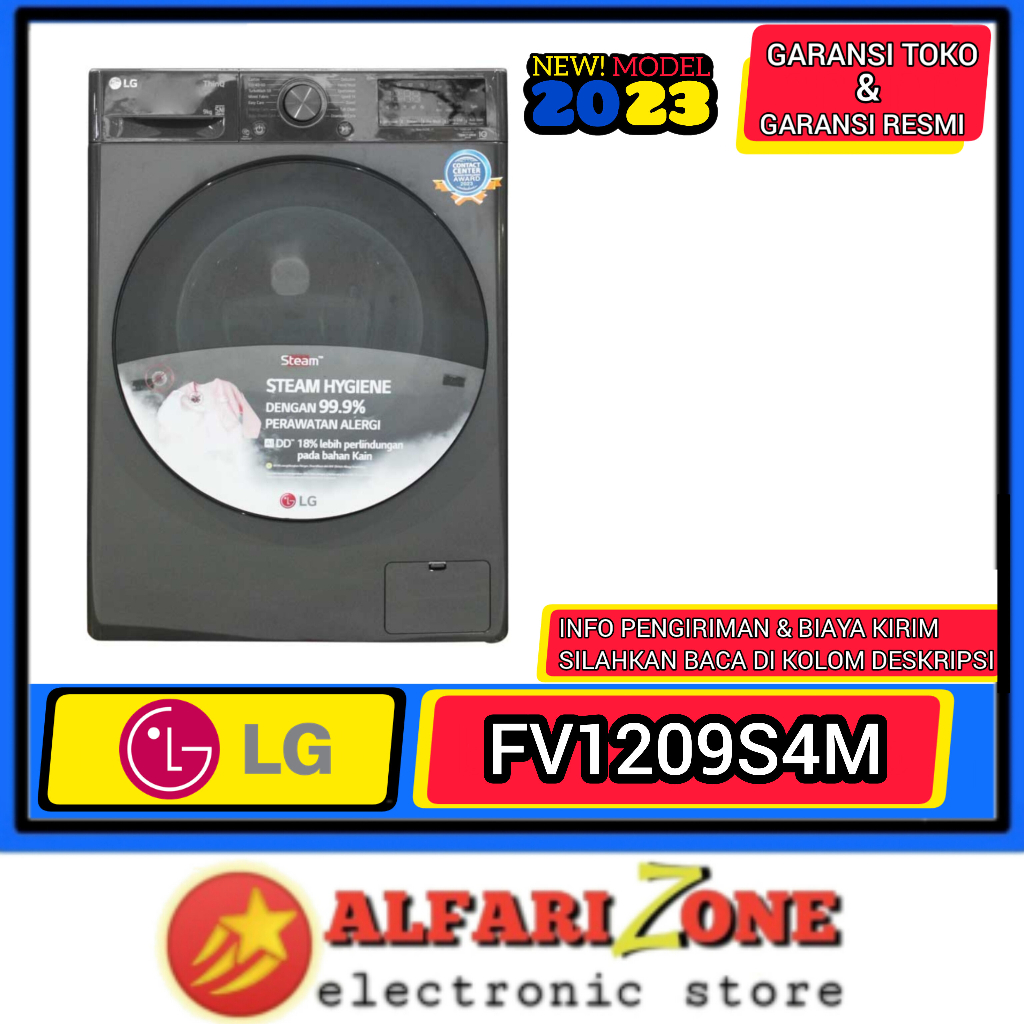 LG FV1209S4M Mesin cuci LG 9kg Front loading mesin cuci 9 kg LG
