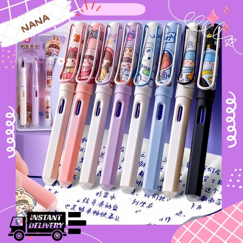 

NANA PEN ETERNAL PENA ABADI TAHAN LAMA REFILL TINTA LUCU Pen Reusable HN-18