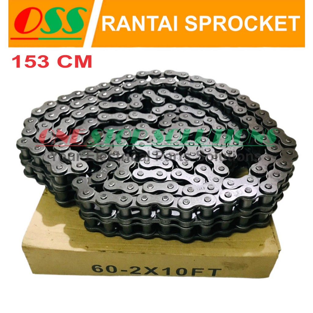 RANTAI SPROCKET RS60-2 / ROLLER CHAIN RS 60 - 2 DOUBLE