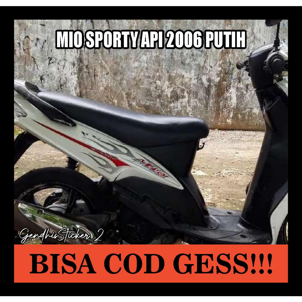 striping yamaha mio sporty api 2006 putih