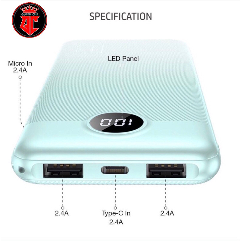 POWER BANK MOFIT M18 10000 mAh With LED PLANEL 18 Month Warranty
