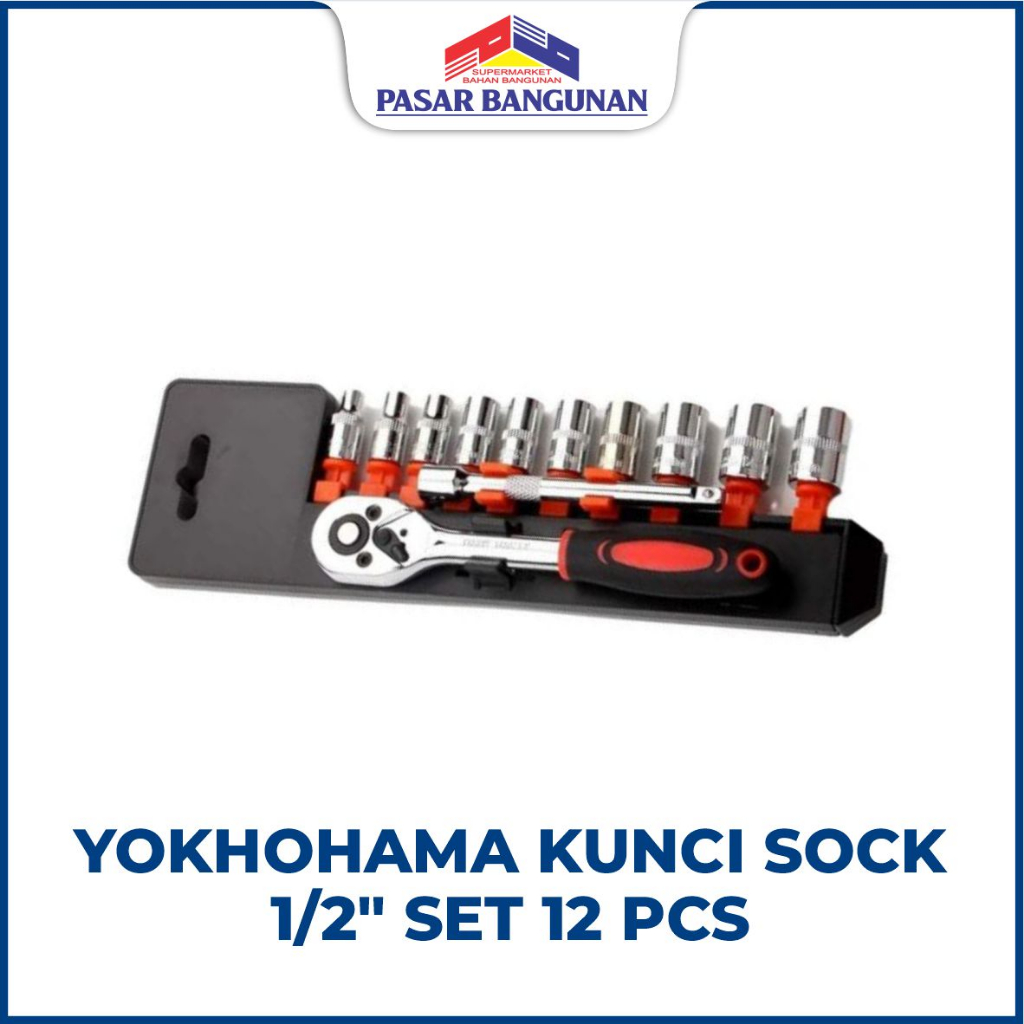 Kunci Socket Set Yokhohama 1/2" 12 pcs