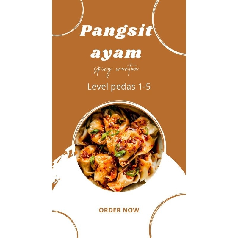 

pangsit ayam pedas