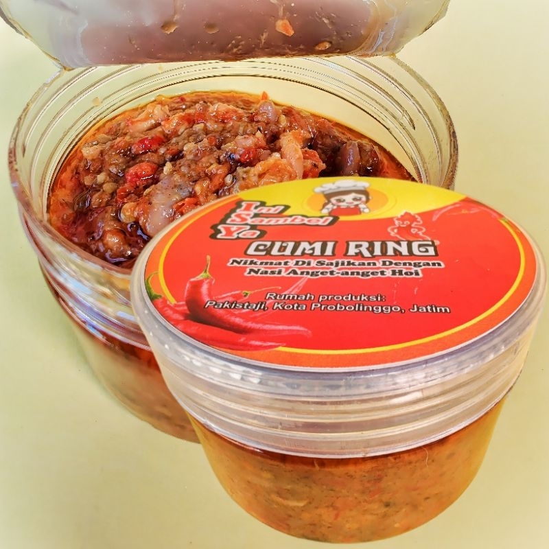 

Ini Sambel Cumi Ring ukuran 300ml
