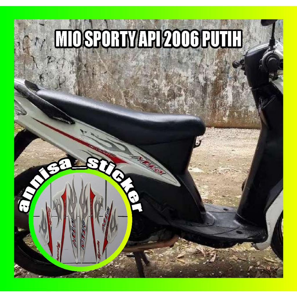 striping lis mio sporty api 2006 putih