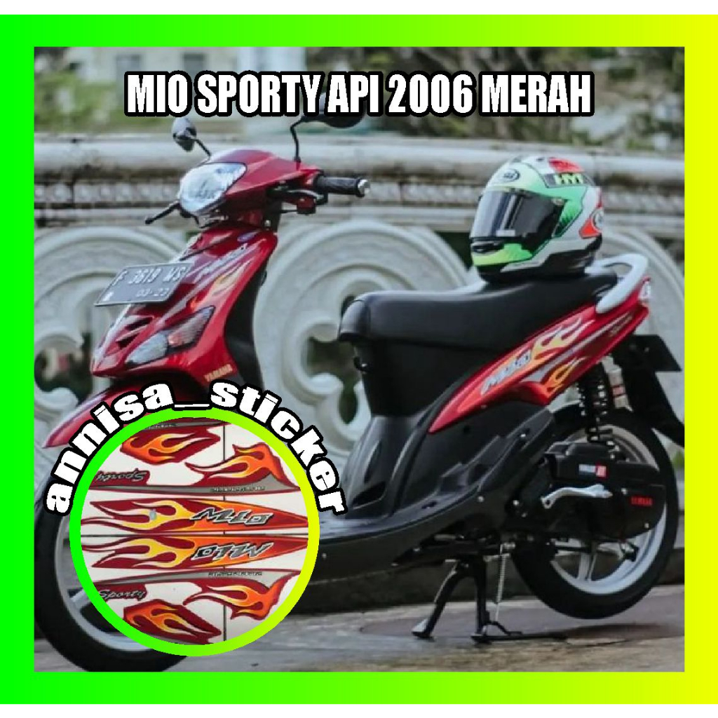 striping lis mio sporty api 2006 merah