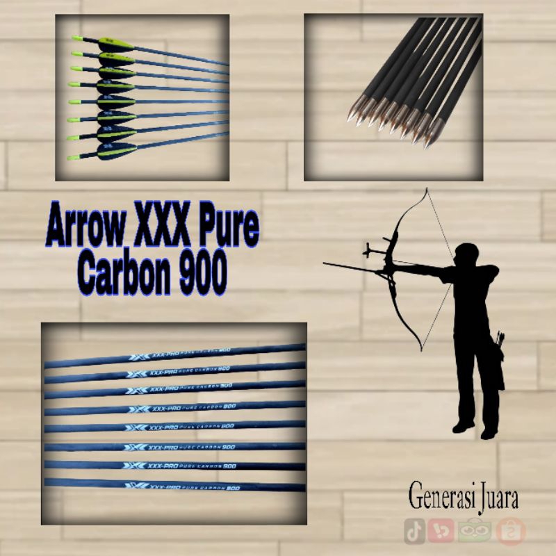 XXX-PRO PURE CARBON 900 - Arrow XXX-Pro Pure Carbon Spine 900
