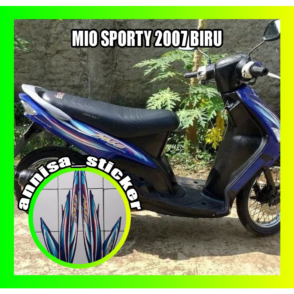 striping lis mio sporty 2007 biru