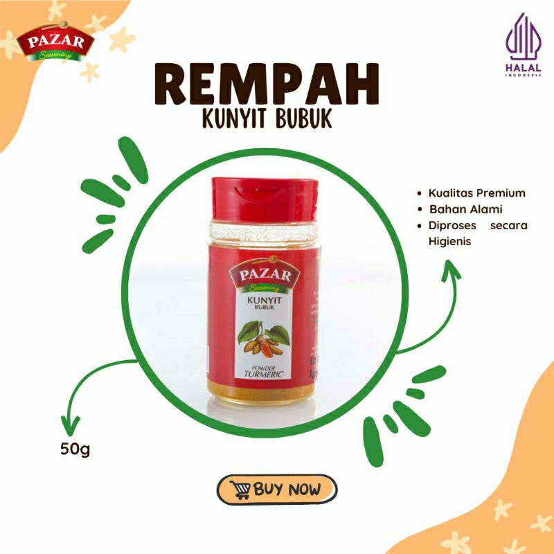 

Kunyit Bubuk | Pazar (50g) Rempah