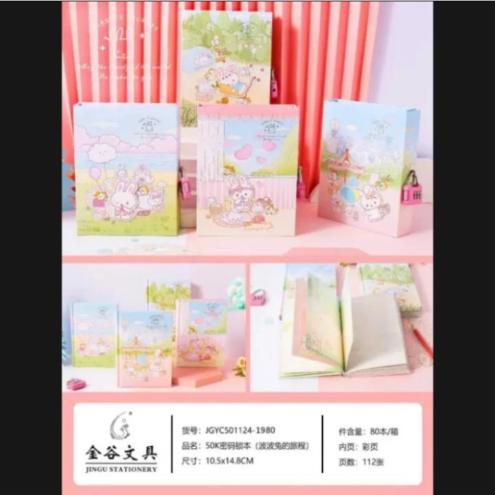 

Buku Tulis Rabbit Journal Buku Gembok Kekinian Diary Catatan Harian