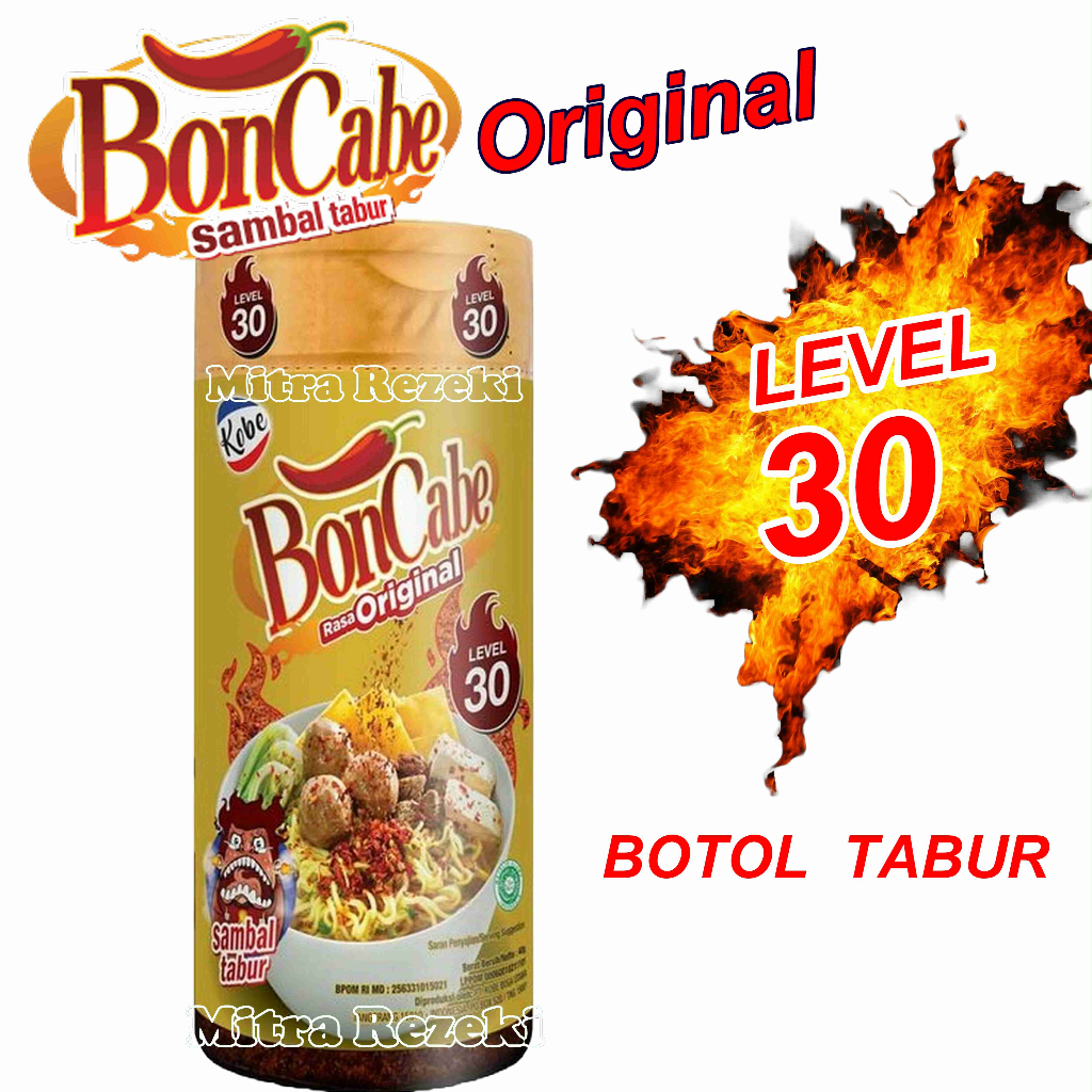 

BON CABE LEVEL 30 ORIGINAL BOTOL 40gr SAMBAL TABUR KOBE