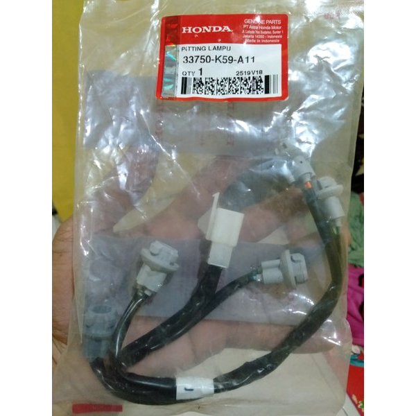 Piting Soket Socket Lampu Belakang Vario 125 150 Old dan LED OLD 2012 sd 2017 Asli Honda 33750K59A11