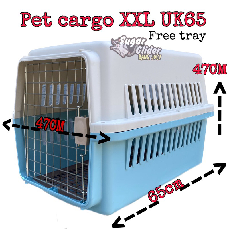 PET CARGO KANNEL BOX UK EXTRA JUMBO 65 XXL free tray untuk anjing petcargo jumbo besar untuk hewan besar (03)