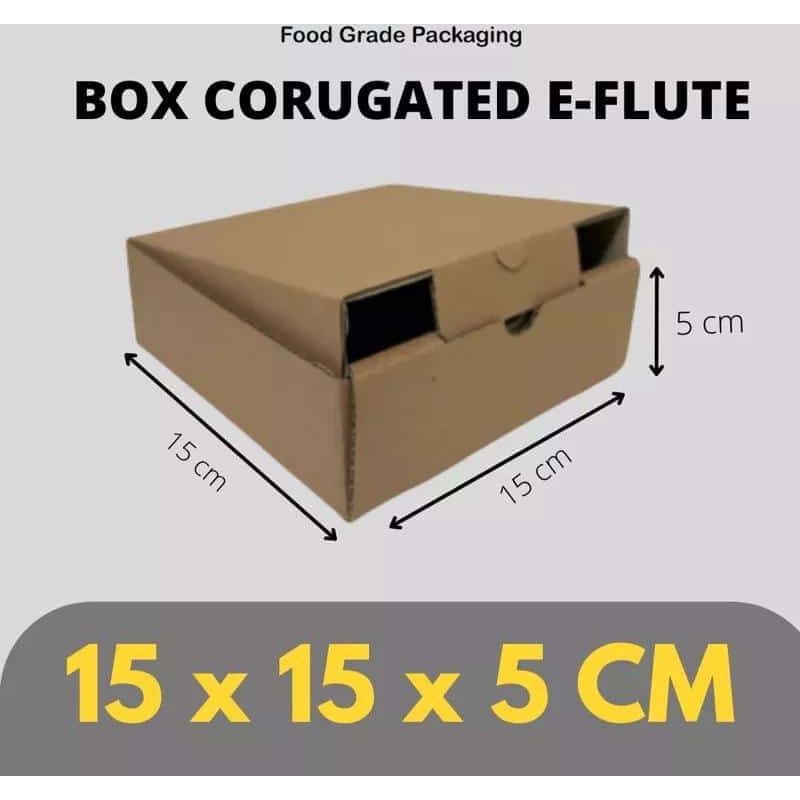 

KARDUS 15x15x5 cm / BOX KARTON BOX 15x15x5 CORUGATED DIE CUT E-FLUTE / AKSESORIS