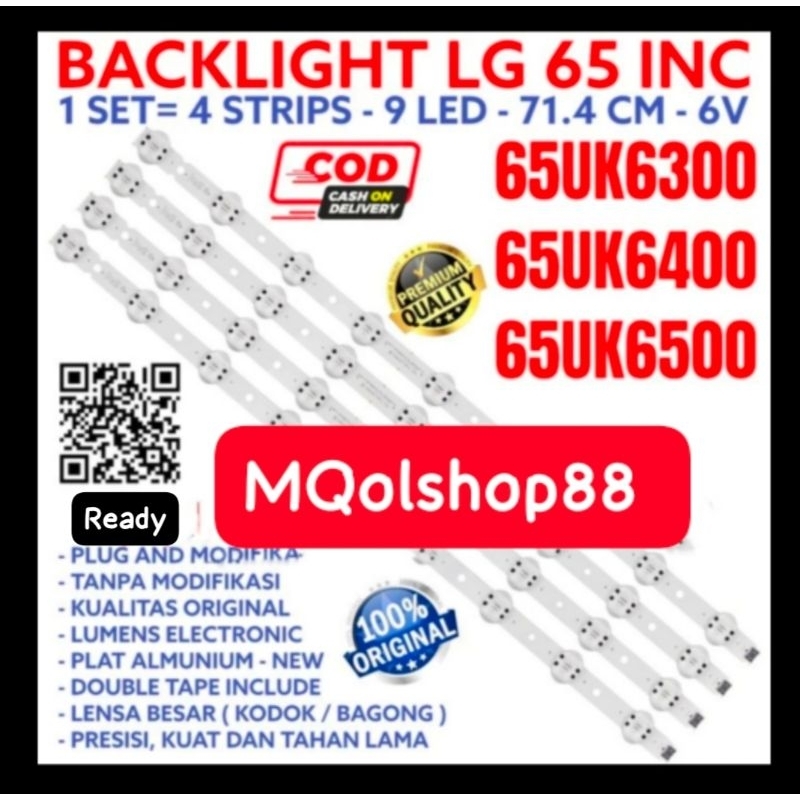 BACKLIGHT TV LED LG 65INC 65UK6300 65UK6400