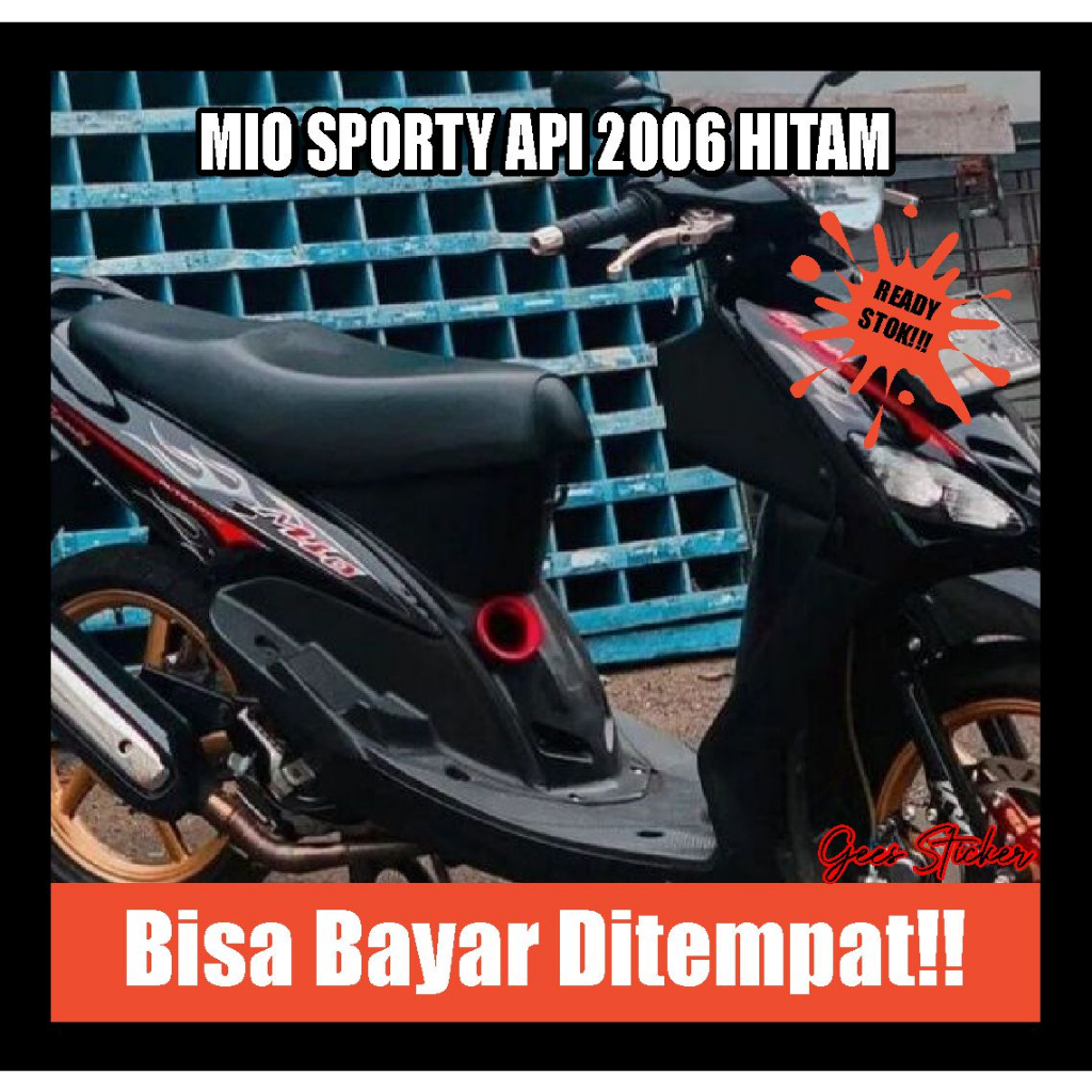 striping mio sporty api 2006 hitam