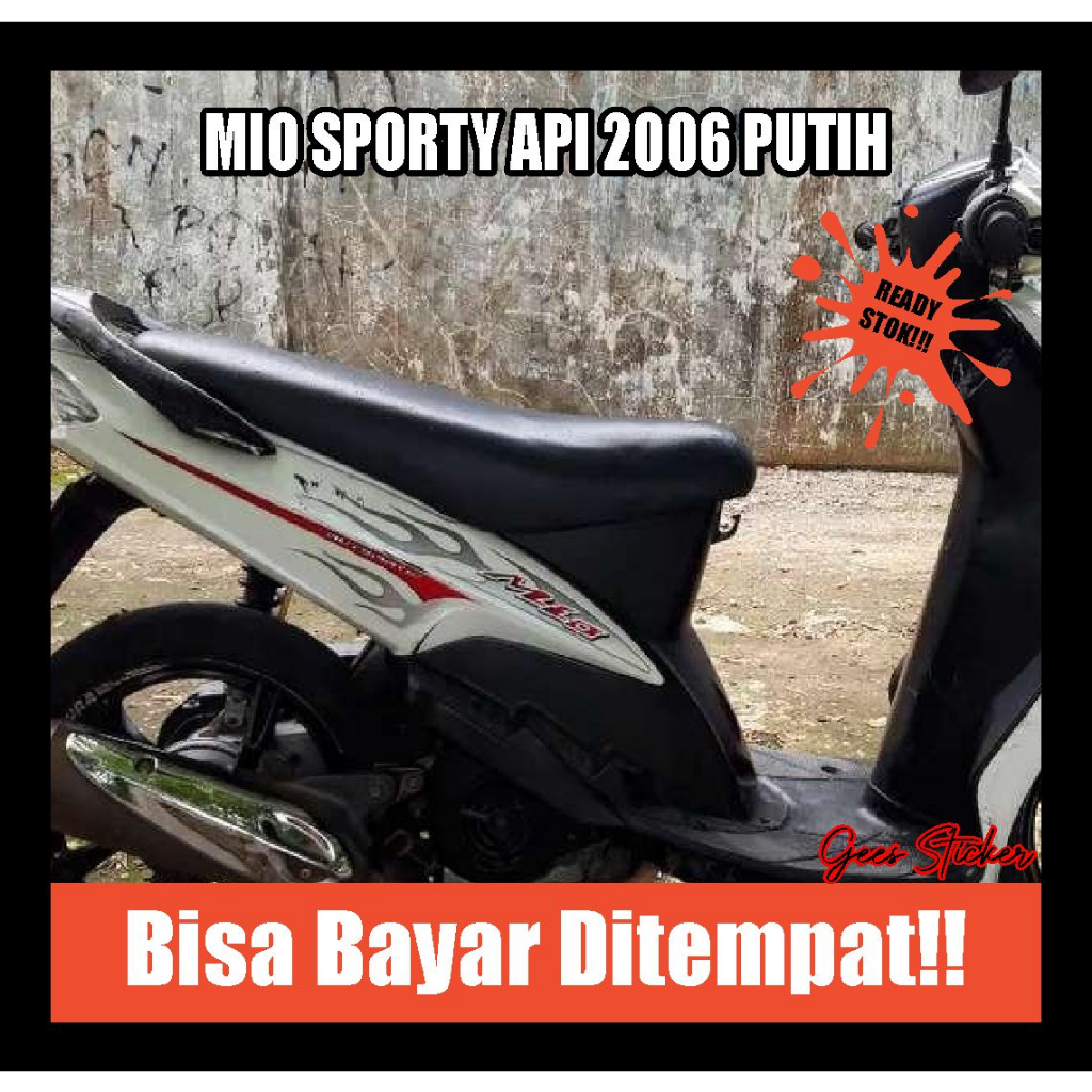 striping mio sporty api 2006 putih