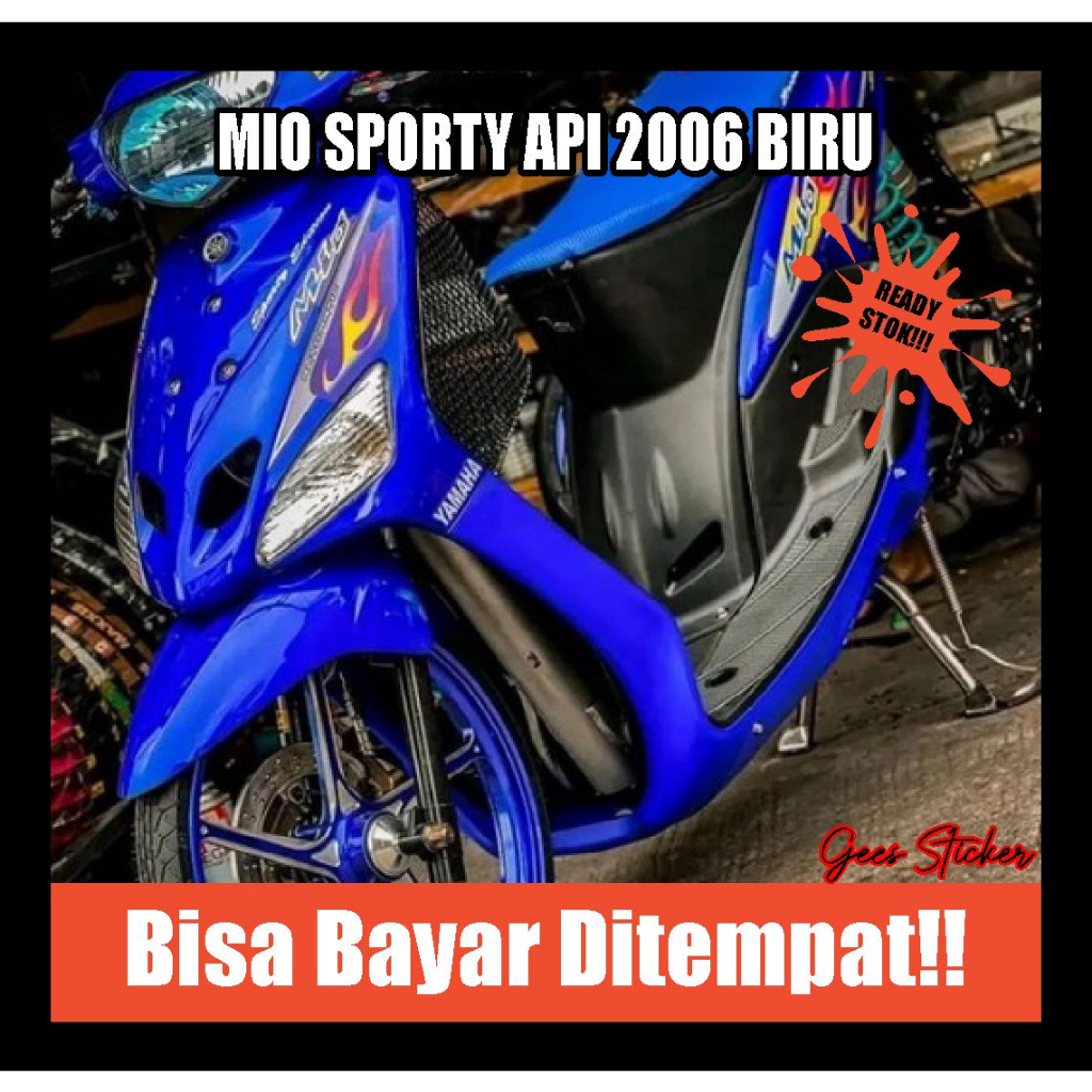 striping mio sporty api 2006 biru