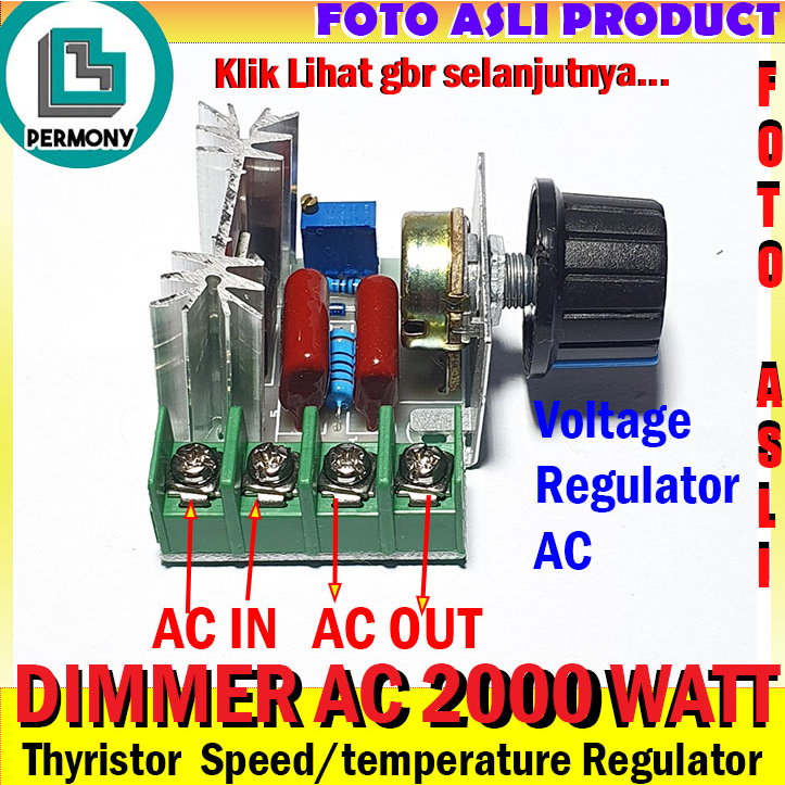 Dimmer 2000W 220 AC Thyristor SCR Voltage motor speed Regulator
