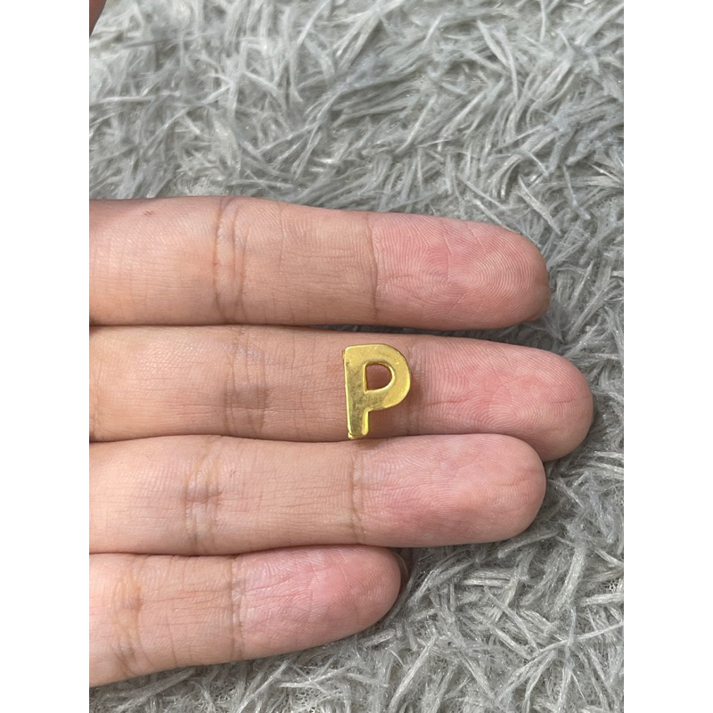 Liontin nagita emas asli kadar 875 huruf p