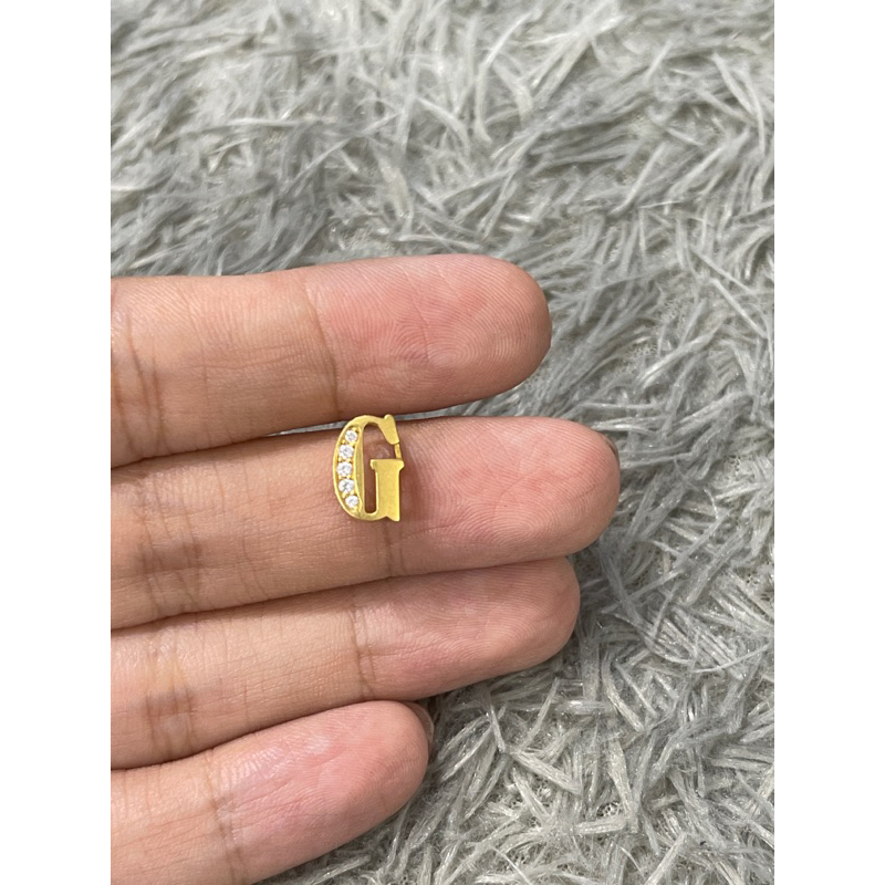 Liontin emas asli kadar 875 huruf g