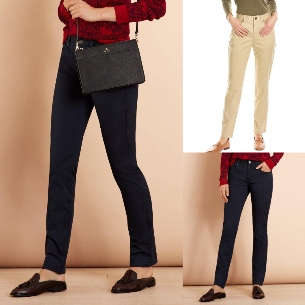 Celana Panjang Chino Wanita Brooks Brothers Stretch Cotton Twill Pants