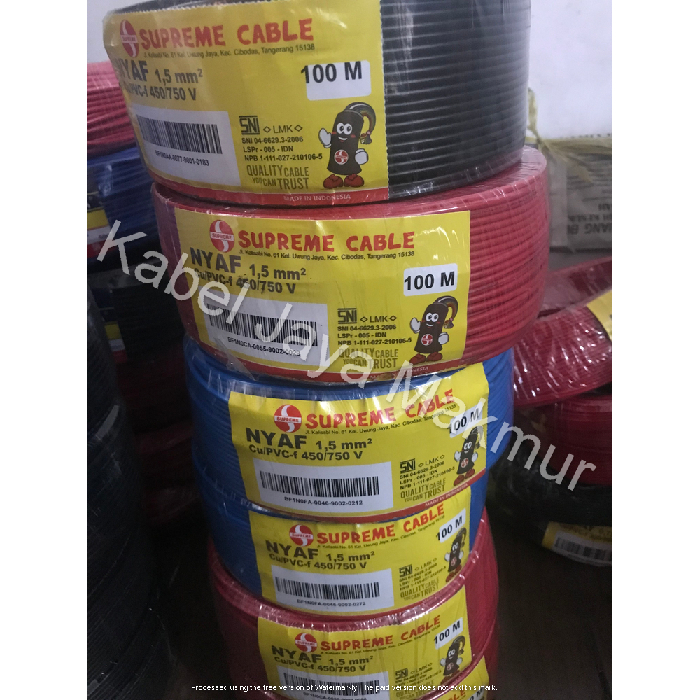 KABEL NYAF 1X1,5 SUPREME 100m (Per Rol)