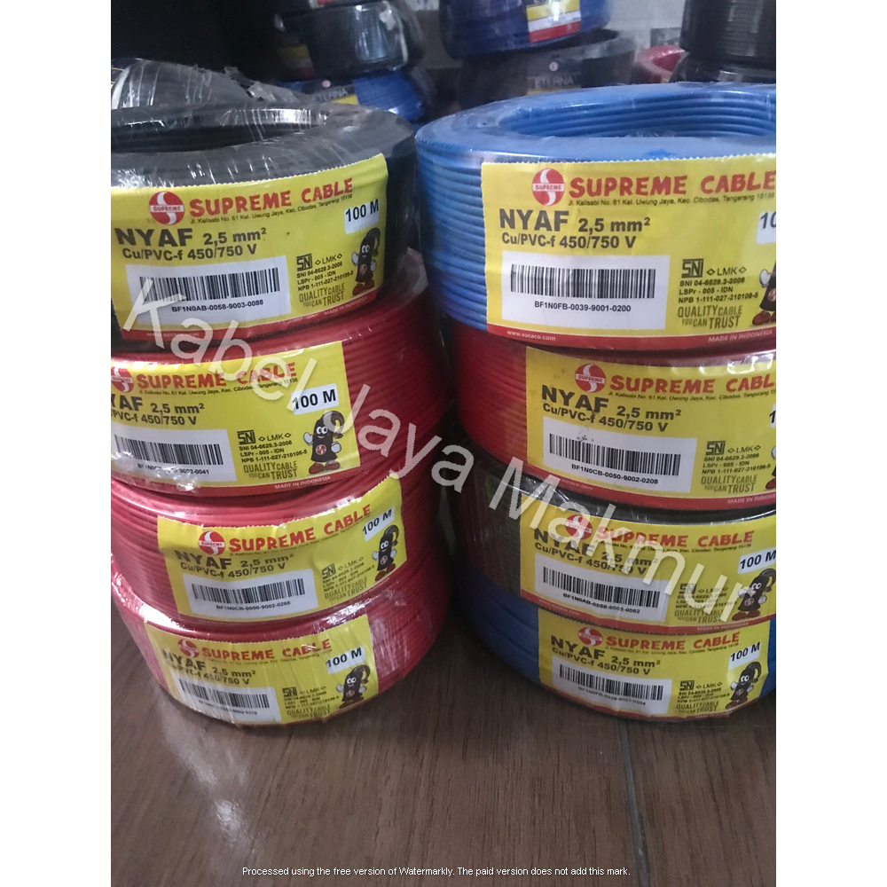 SUPREME KABEL NYAF 1X2,5 100m (Per Rol)