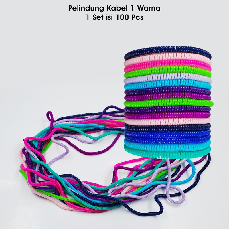 [ GROSIR ] PELINDUNG KABEL 1-3 WARNA T44 / PELILIT KABEL SPIRAL / CORD PROTECTOR SB