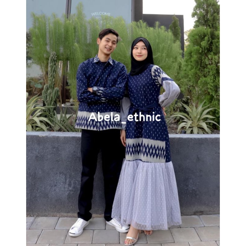 SHAFIRA NAVY COUPLE TENUN - BAJU TENUN COUPLE - BAJU TENUN - COUPLE TENUN
