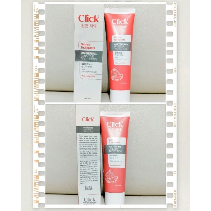 Click Natural Toothpaste Whitening + Sensitive Protection