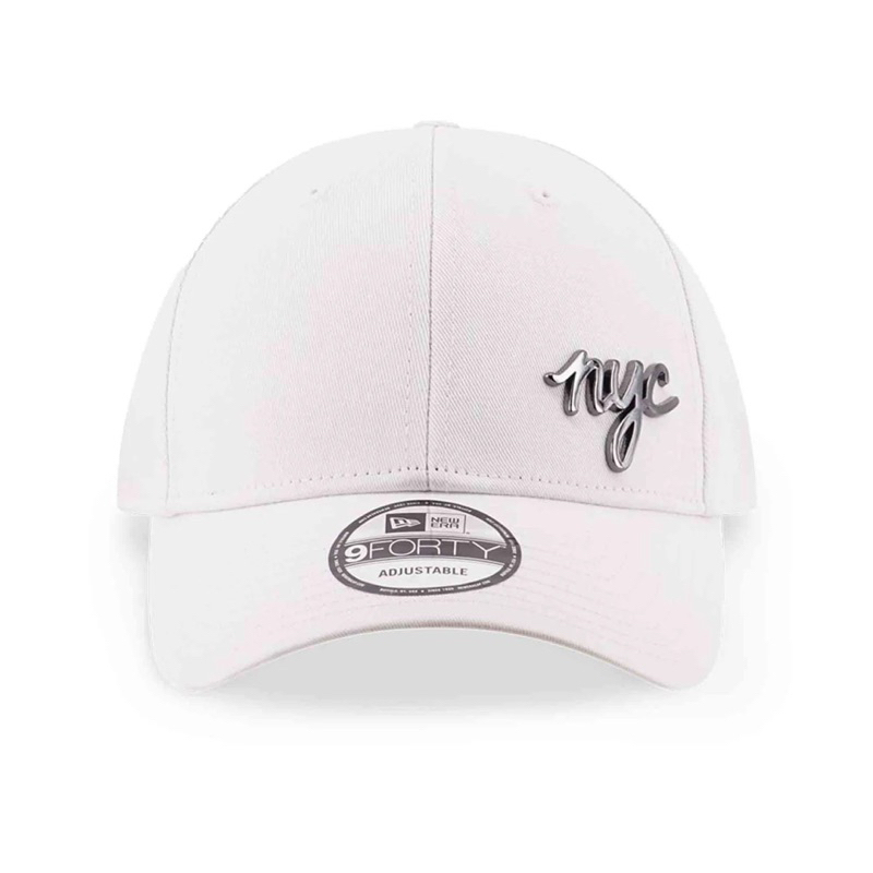 TOPI NEW ERA 940 NYC METAL BADGE MEN'S CAP - WHITE