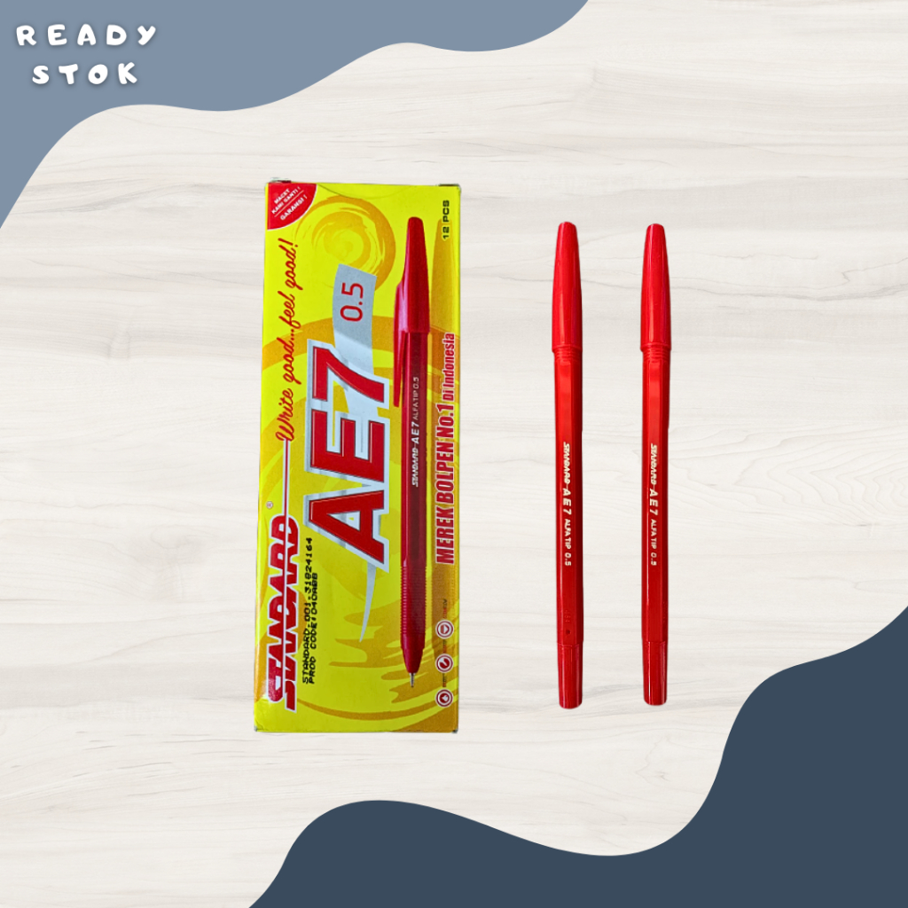 

PULPEN/PENA/BALL POINT STANDAR/PENA MERAH/BP STANDARD AE7 MERAH (PCS)