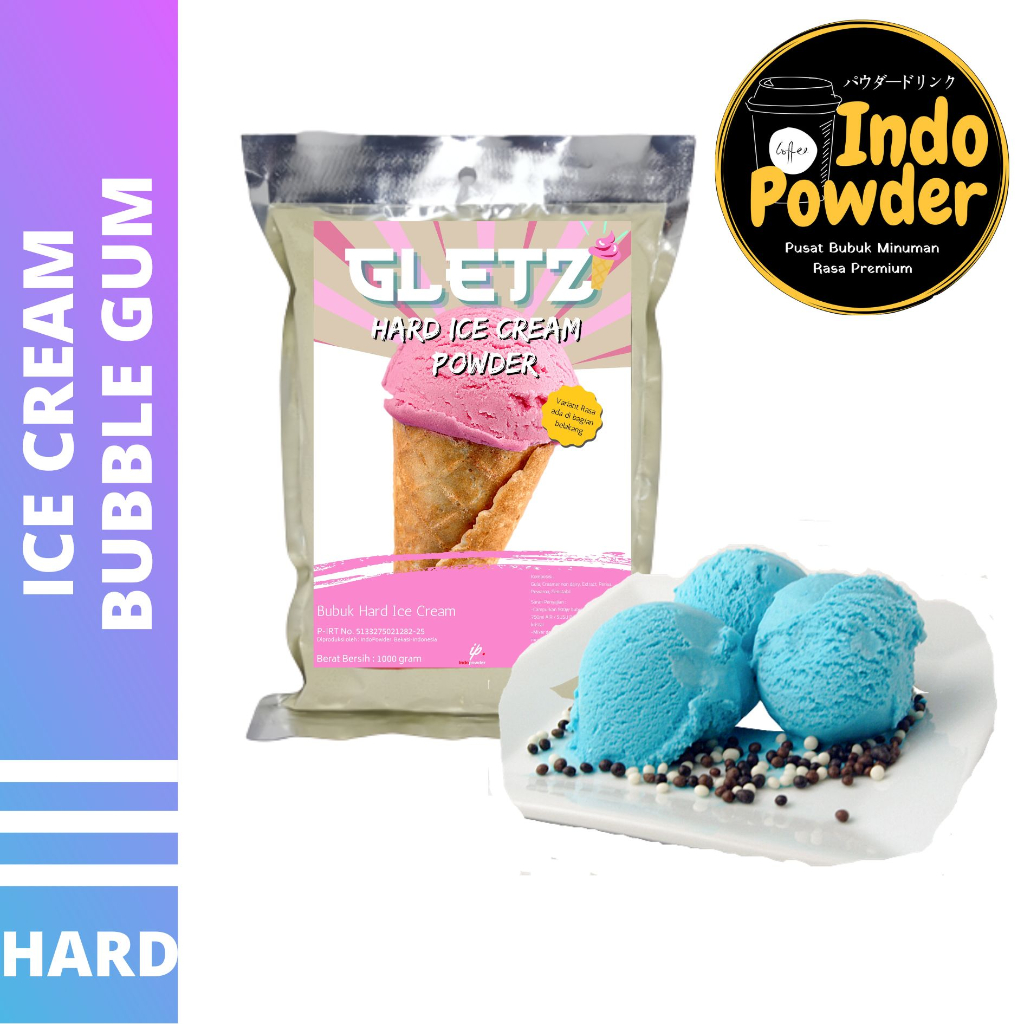 

HARD ICE CREAM BUBBLE GUM 1Kg - Bubuk Es Krim BUBBLE GUM - Bubuk Es Krim - ICE CREAM Powder 1Kg