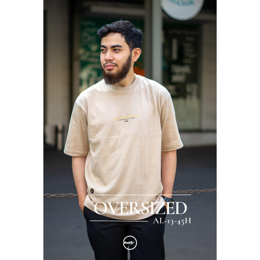 Leafy Kaos Oversized Pria Dewasa Original AL-13 Terbaru Lengan Pendek Cotton Combed 30s Premium Musl