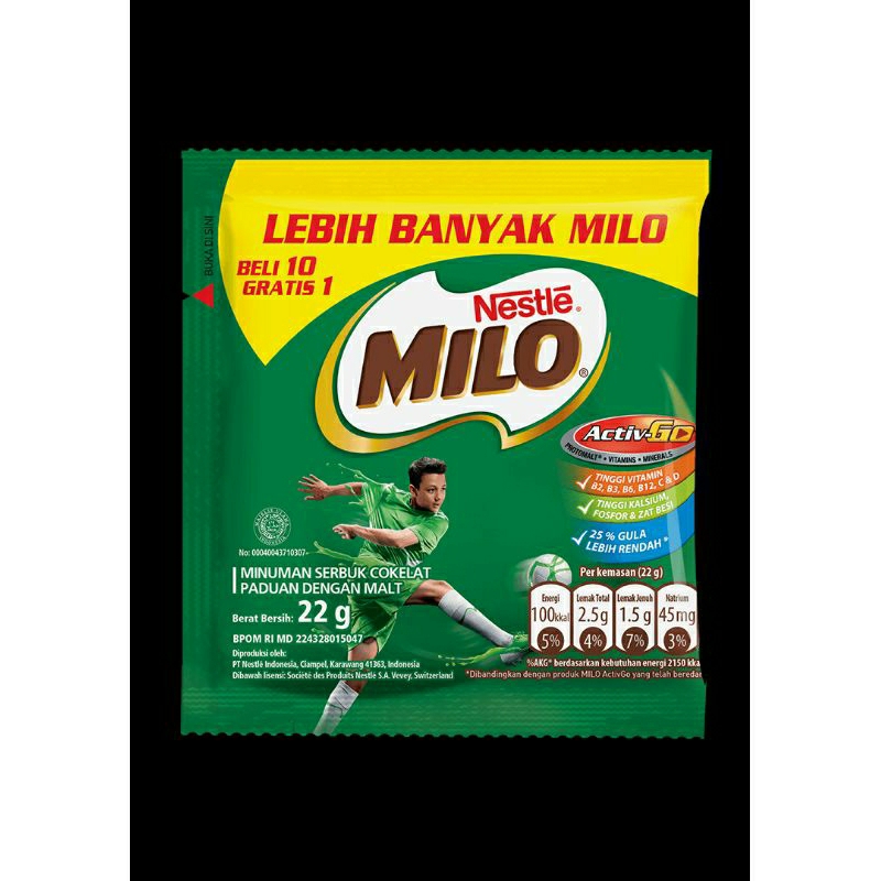 

Milo coklat 23g isi 11